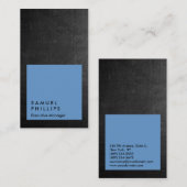 垂直の黒板ブルーのプロフェッショナルプレーン 名刺 (正面/裏面)