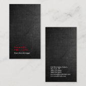 垂直の黒板プロフェッショナルプレーン管理者 名刺 (正面/裏面)
