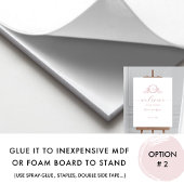 垂直ほこりっぽいバラモノグラム結婚の歓迎サイン ポスター