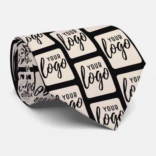 垂直または高いロゴのビジネスのミニマリストを追加する ネクタイ (ロール)