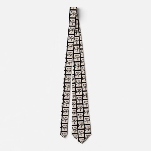 垂直または高いロゴのビジネスのミニマリストを追加する ネクタイ (裏面)