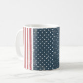 垂直アメリカ国旗 コーヒーマグカップ (正面左)