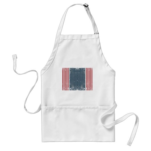 垂直アメリカ国旗 スタンダードエプロン (正面)