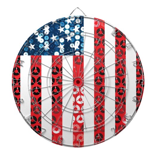 垂直アメリカ国旗 ダーツボード (正面)