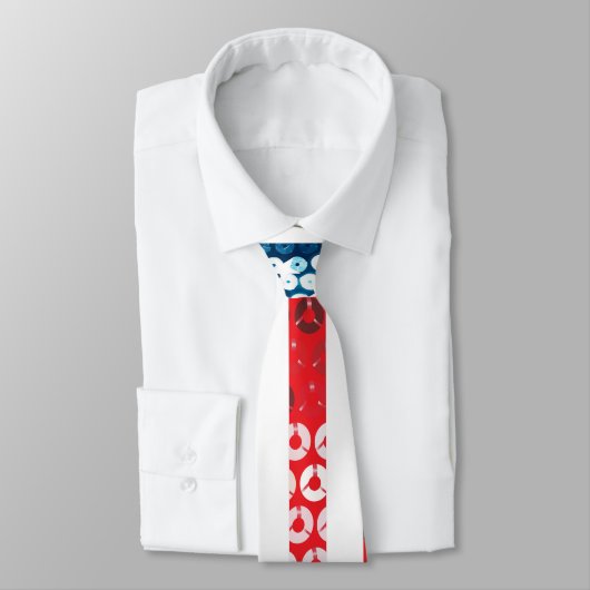 垂直アメリカ国旗 ネクタイ (タイ)