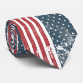 垂直アメリカ国旗 ネクタイ (ロール)