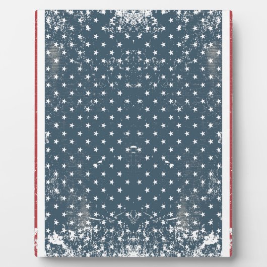 垂直アメリカ国旗 フォトプラーク (正面)