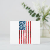 垂直アメリカ国旗 ポストカード (スタンド正面)