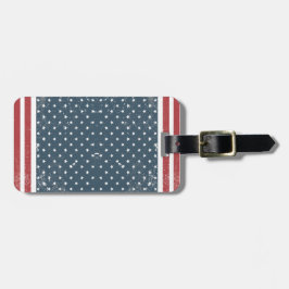 垂直アメリカ国旗 ラゲッジタグ