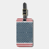 垂直アメリカ国旗 ラゲッジタグ (正面縦)