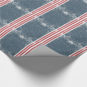 垂直アメリカ国旗 ラッピングペーパー (角)