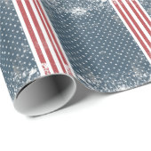 垂直アメリカ国旗 ラッピングペーパー (ロールコーナー)