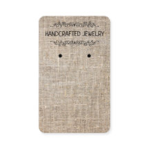 垂直イヤリングカード – ナチュラルジュート –