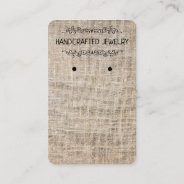 垂直イヤリングカード – ナチュラルジュート –  名刺
