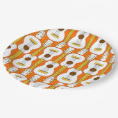 垂直ウクレールパターン ペーパープレート (アングル)