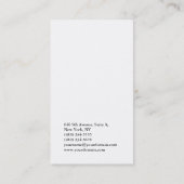 垂直エレガントの印象的な緑の白 名刺 (裏面)