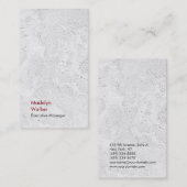 垂直エレガントグユニークモダンレイ壁テクスチャ 名刺 (正面/裏面)