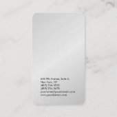 垂直エレガントプレミアムモダンリネンクリエイティブ 名刺 (裏面)