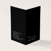 垂直エレガントユニークモダン黒平野 名刺 (外部)