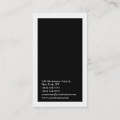 垂直エレガント白黒縁ど平面 名刺 (裏面)