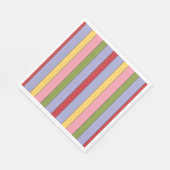 垂直カラフルのストライプパターン スタンダードランチョンナプキン (角)