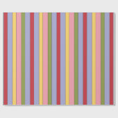 垂直カラフルのストライプパターン ラッピングペーパー (フラット)