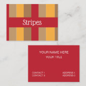 垂直カラフルストライプ 名刺 (正面/裏面)