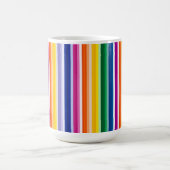垂直カラフルデザインストライプ コーヒーマグカップ (中央)