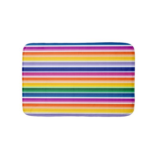 垂直カラフルデザインストライプ バスマット (正面)