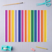 垂直カラフルデザインストライプ 薄葉紙 (クラフト)