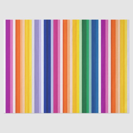 垂直カラフルデザインストライプ 薄葉紙 (正面)