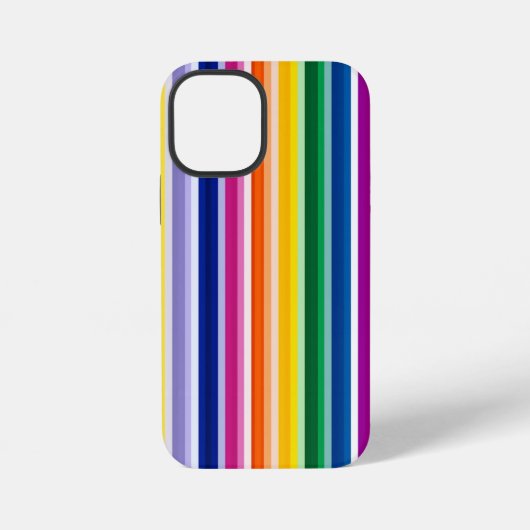 垂直カラフルデザインストライプ iPhoneケース (裏面)