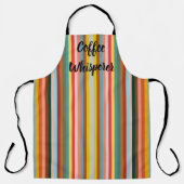 垂直カラフルレトロストライプ エプロン (正面)