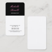 垂直クラシカルフェミニンスタイリッシュトレンディー 名刺 (正面/裏面)