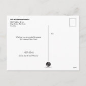 垂直クリスマス2020年家族写真コラージュ シーズンポストカード (裏面)