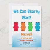 垂直グミベアキッド誕生日招待状 招待状 (正面)