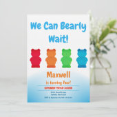 垂直グミベアキッド誕生日招待状 招待状 (スタンド正面)