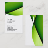垂直グリーンイエローホワイトトレンディーコンサルタント 名刺 (正面/裏面)