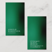 垂直グリーンユニークプロフェッショナル名刺 名刺 (正面/裏面)