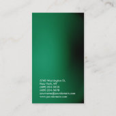 垂直グリーンユニークプロフェッショナル名刺 名刺 (裏面)