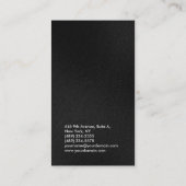 垂直グレーのプロフェッショナルシンプルプレーンマネージャ 名刺 (裏面)
