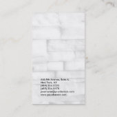 垂直グレーの壁レンガシンプルのプレーンマネージャ 名刺 (裏面)