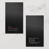 垂直グレーの黒いパターンプロフェッショナルプレーン 名刺 (正面/裏面)