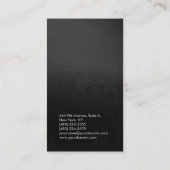 垂直グレーの黒いパターンプロフェッショナルプレーン 名刺 (裏面)