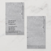 垂直グレーウォールプロフェッショナルトレンディー 名刺 (正面/裏面)