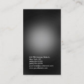 垂直グレーエレガントプロフェッショナルモダン 名刺 (裏面)