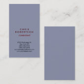 垂直グレーカッコいいカラーコンサルタントの名刺 名刺 (正面/裏面)