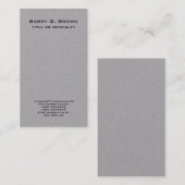 垂直グレーシンプルミニマリスト 名刺 (正面/裏面)