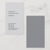 垂直グレートレンディーコンサルタントのミニマリスト 名刺 (正面/裏面)