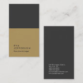 垂直グレーパステルカラープロフェッショナルプレーン 名刺 (正面/裏面)